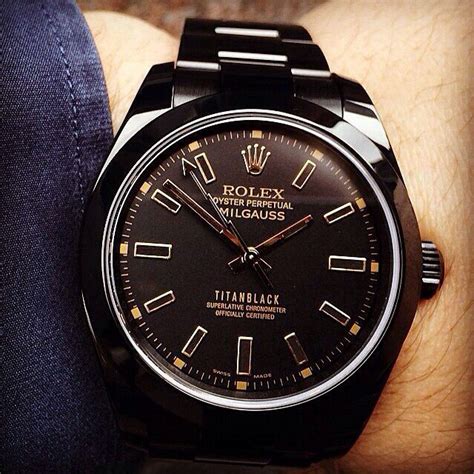 rolex oyster perpetual milgauss titan black